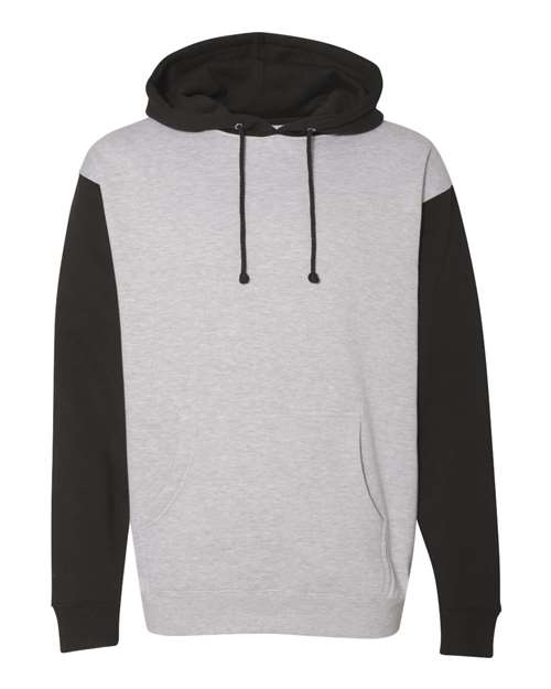 Independent Trading Co. IND4000 Grey Heather/ Black — front
