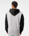 Independent Trading Co. IND4000 Grey Heather/ Black — on model back