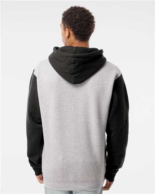Independent Trading Co. IND4000 Grey Heather/ Black — on model back