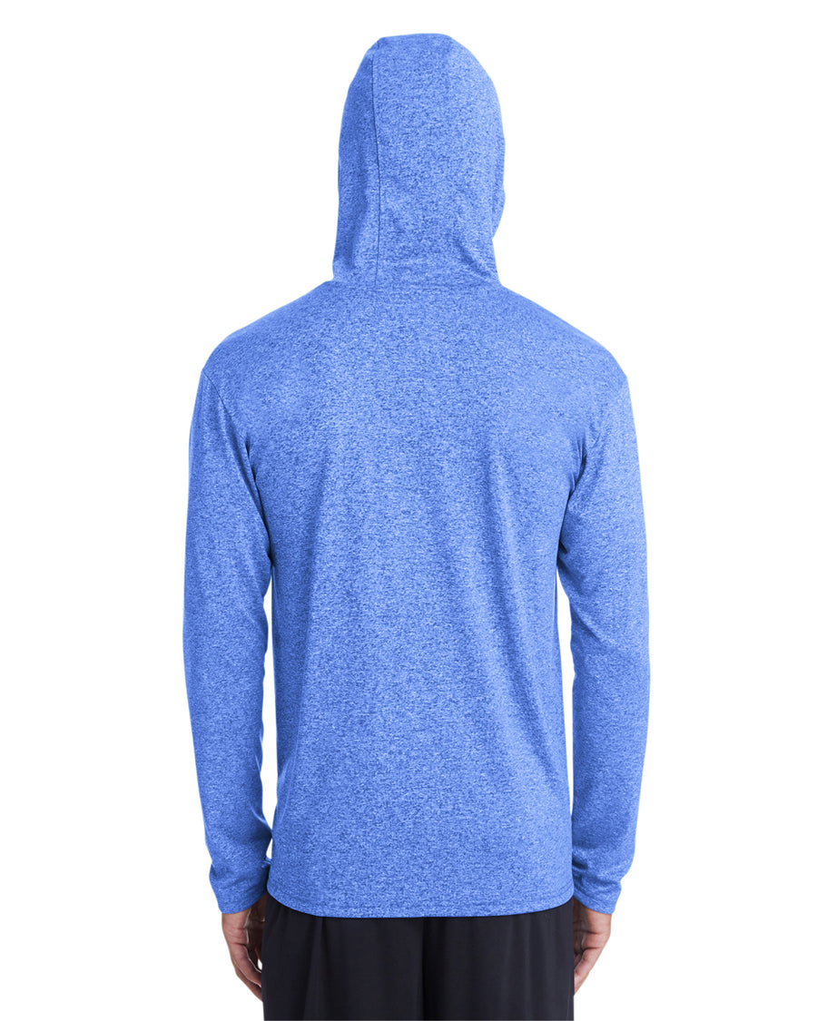 Unisex Performance®  Hooded T-Shirt - Heather Sport Royal