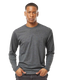 Tultex 0242TC - Unisex Poly-Rich Long Sleeve Tee - Heather Charcoal