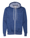 Unisex Poly-Cotton Sponge Fleece Full-Zip Hoodie - Digital Blue