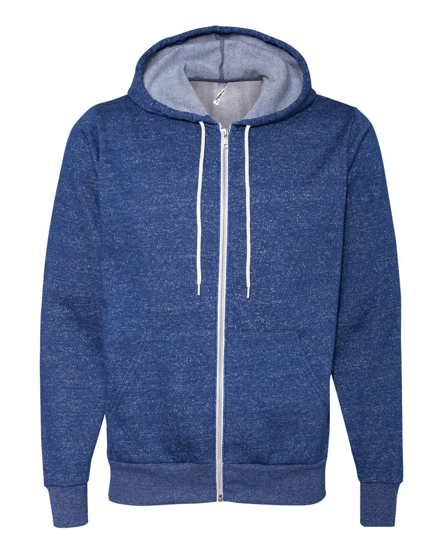 Unisex Poly-Cotton Sponge Fleece Full-Zip Hoodie - Digital Blue