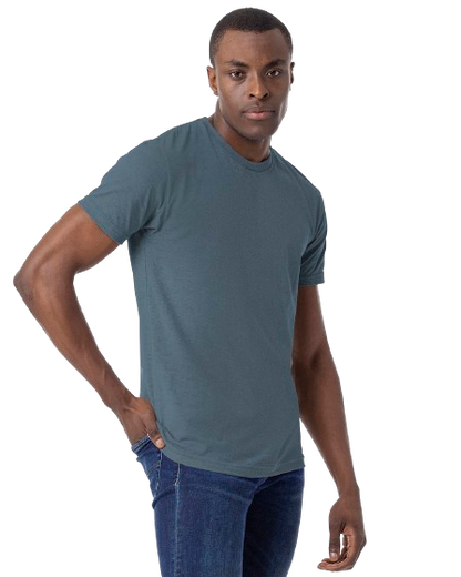 Unisex CVC Crewneck T-Shirt - Hthr Slate Blue