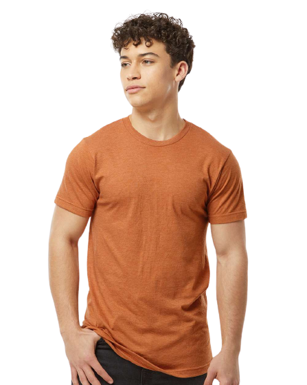 Unisex Fine Jersey Tee - Heather Rust