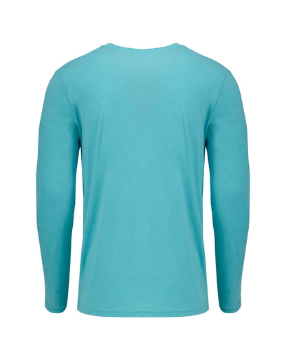 Men's Triblend Long-Sleeve Crew - Tahiti Blue