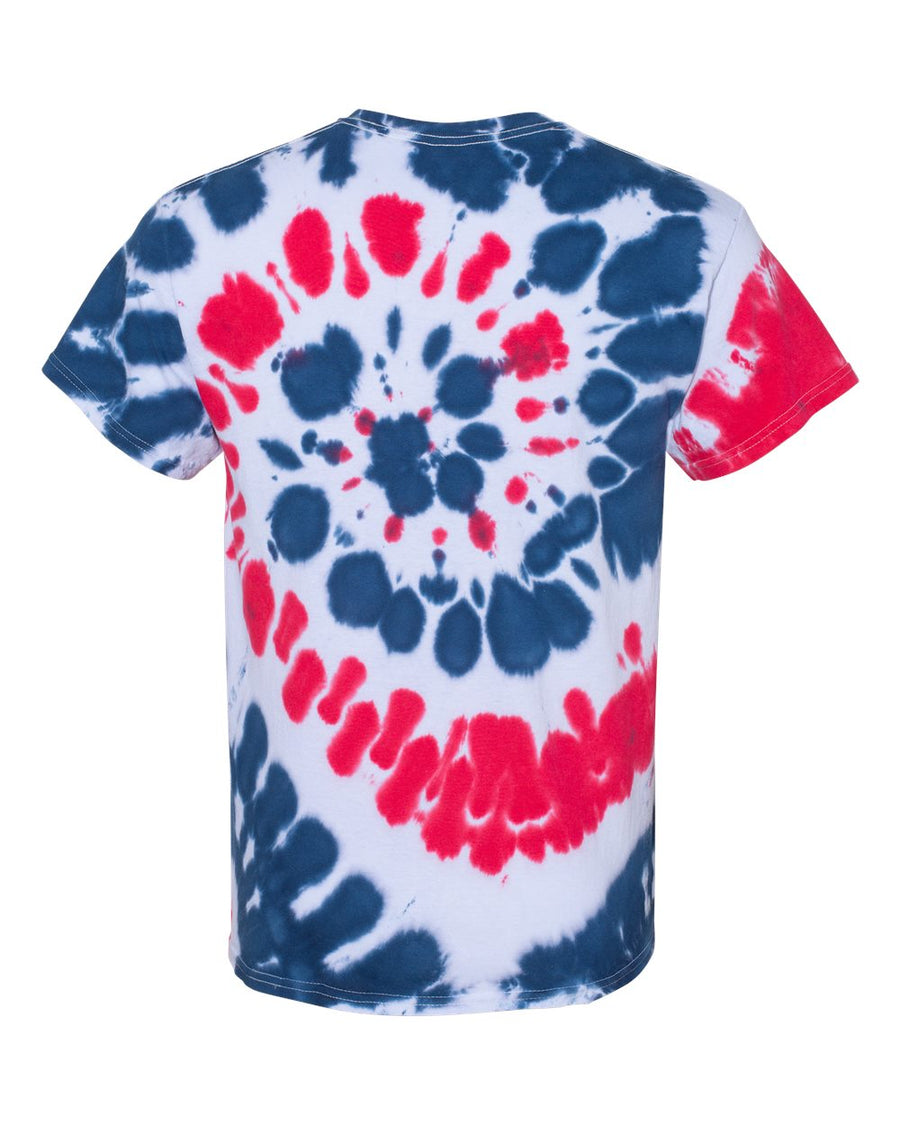 Unisex Multi-Color Spiral Short Sleeve T-Shirt - Usa