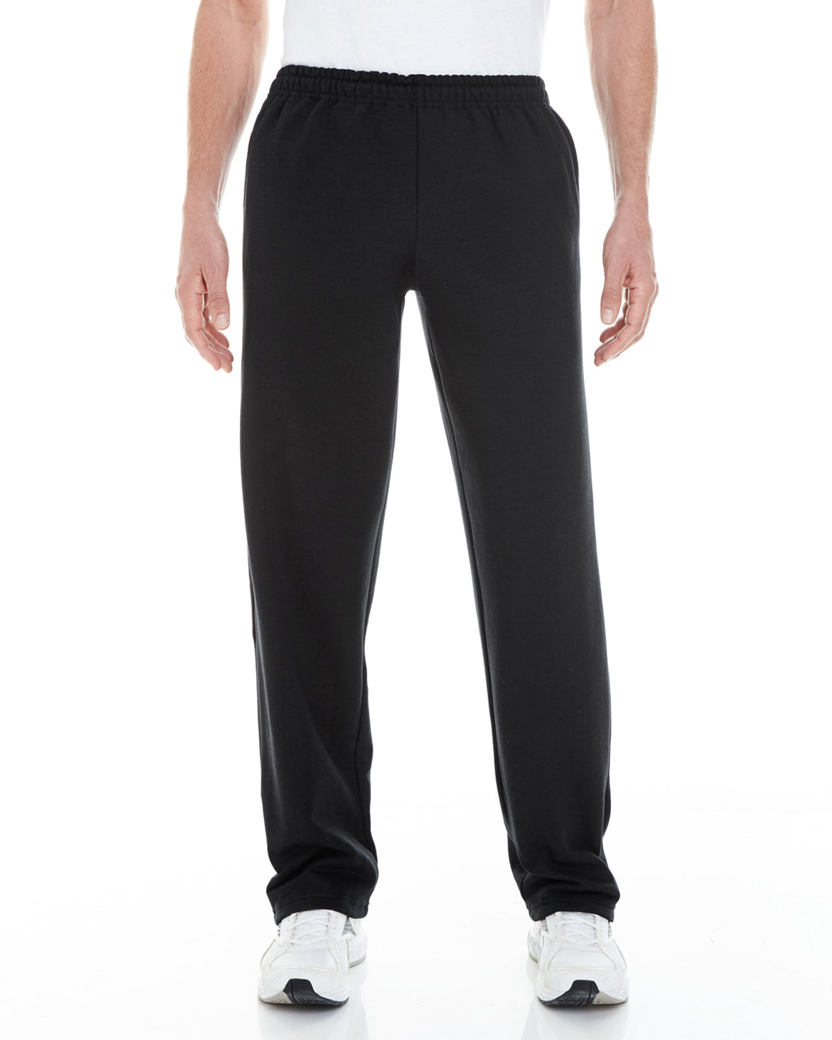 Unisex Heavy Blend™  Open-Bottom Sweatpants with Pockets - Black