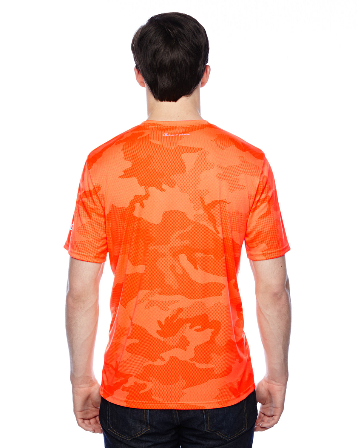 Unisex Double Dry® Interlock T-Shirt - Safety Orange Camo