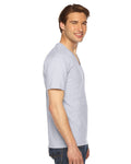Unisex Fine Jersey Short-Sleeve V-Neck T-Shirt - Ash Gray