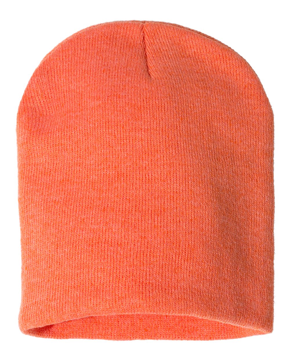 8" Knit Beanie - Heather Orange
