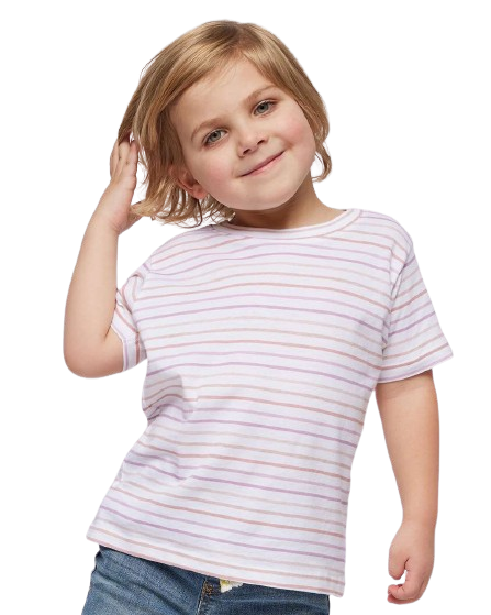 Toddler Fine Jersey T-Shirt - Lilac Stripe