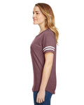Heavy Cotton™ Women's Victory T-Shirt - Heather Maroon / White