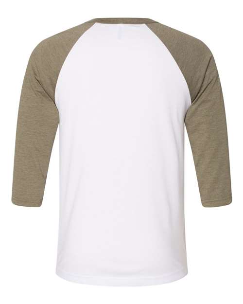 BELLA + CANVAS 3200 White/ Heather Olive — back