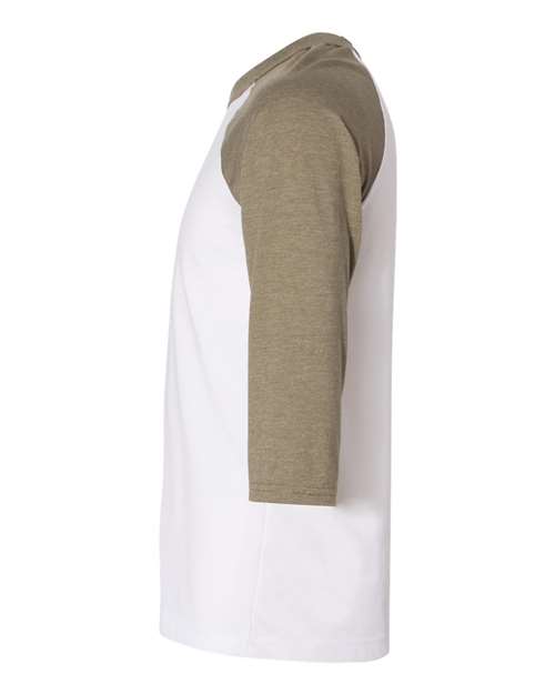 BELLA + CANVAS 3200 White/ Heather Olive — direct side