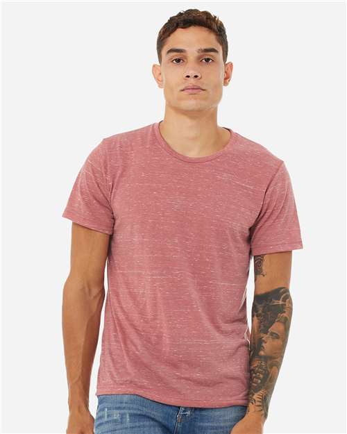BELLA + CANVAS 3650 Mauve Marble — on model front