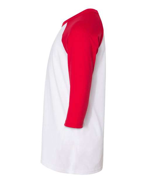 BELLA + CANVAS 3200Y White/ Red — direct side