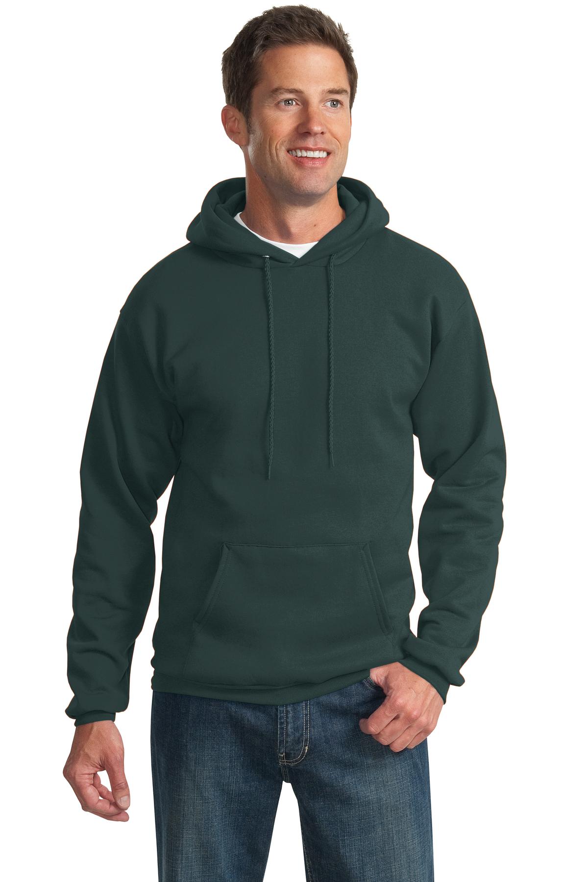 Unisex Essential Fleece Pullover Hoodie - Dark Green