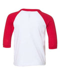 BELLA + CANVAS 3200T White/ Red — back