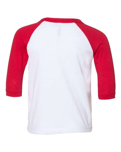 BELLA + CANVAS 3200T White/ Red — back