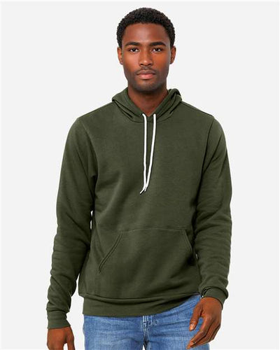 BELLA + CANVAS 3719 Military Green — on model front