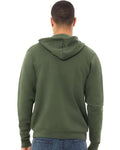 BELLA + CANVAS 3739 Military Green — on model back