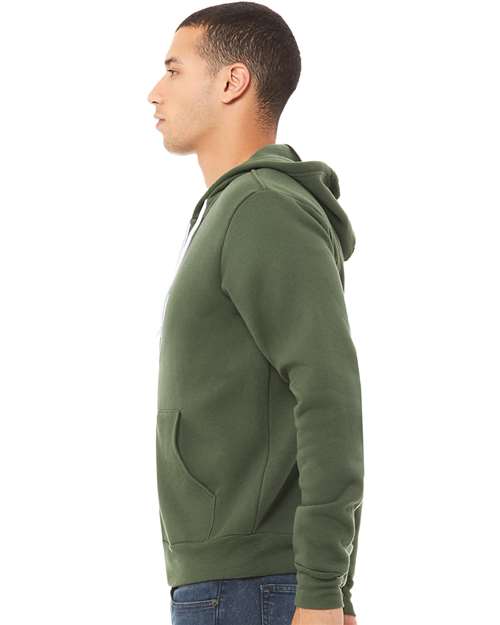 BELLA + CANVAS 3739 Military Green — on model side