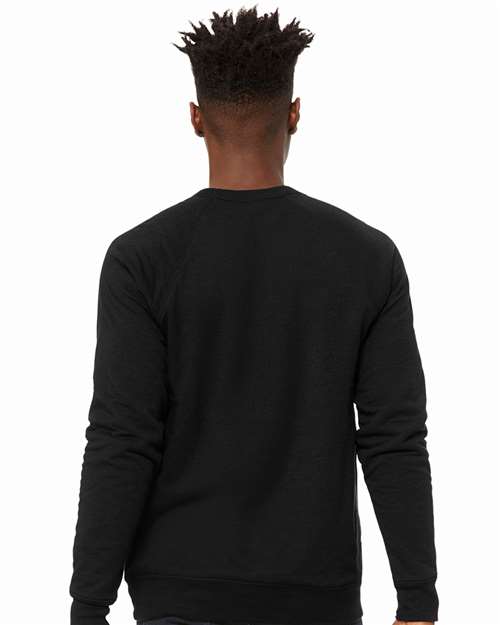 BELLA + CANVAS 3901 Black Heather — on model back