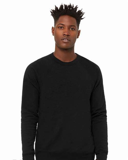 BELLA + CANVAS 3901 Black Heather — on model front
