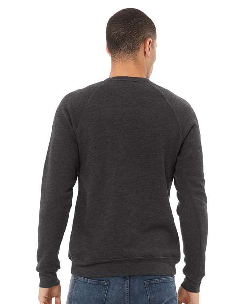 BELLA + CANVAS 3901 Dark Grey Heather — on model back