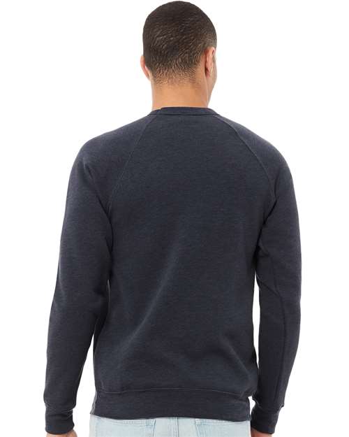 BELLA + CANVAS 3901 Heather Navy — on model back