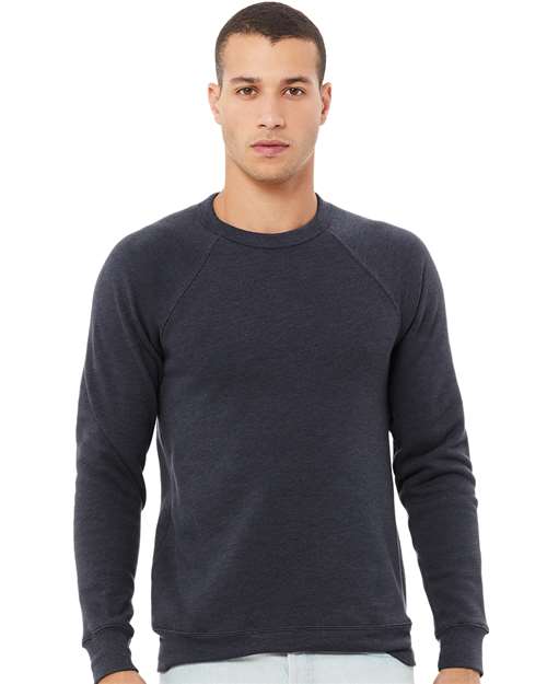 BELLA + CANVAS 3901 Heather Navy — on model front