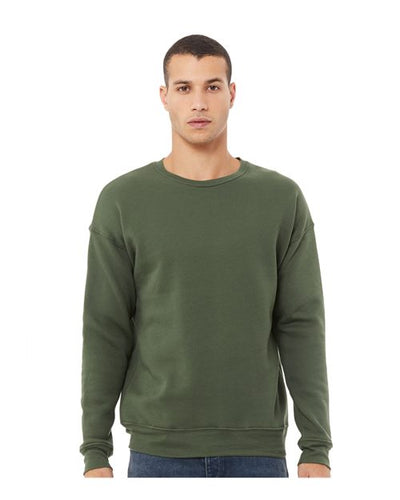 BELLA + CANVAS 3945 Military Green — on model front