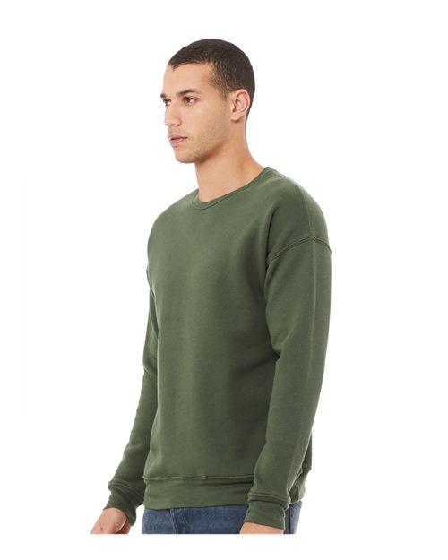 BELLA + CANVAS 3945 Military Green — on model side