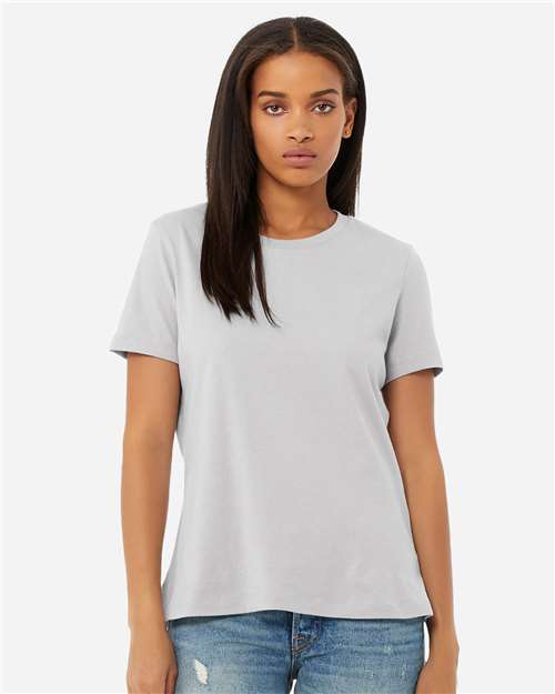 BELLA + CANVAS 6400 Solid Athletic Grey — on model front