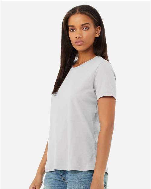 BELLA + CANVAS 6400 Solid Athletic Grey — on model side