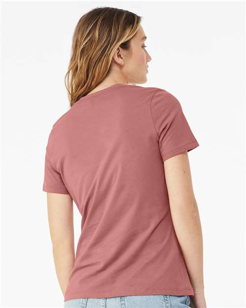 BELLA + CANVAS 6400 Mauve — on model back