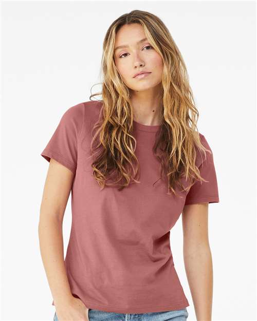 BELLA + CANVAS 6400 Mauve — on model front