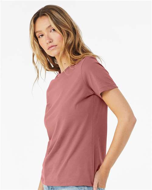 BELLA + CANVAS 6400 Mauve — on model side