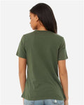 BELLA + CANVAS 6400 Military Green — on model back