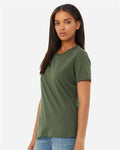 BELLA + CANVAS 6400 Military Green — on model side
