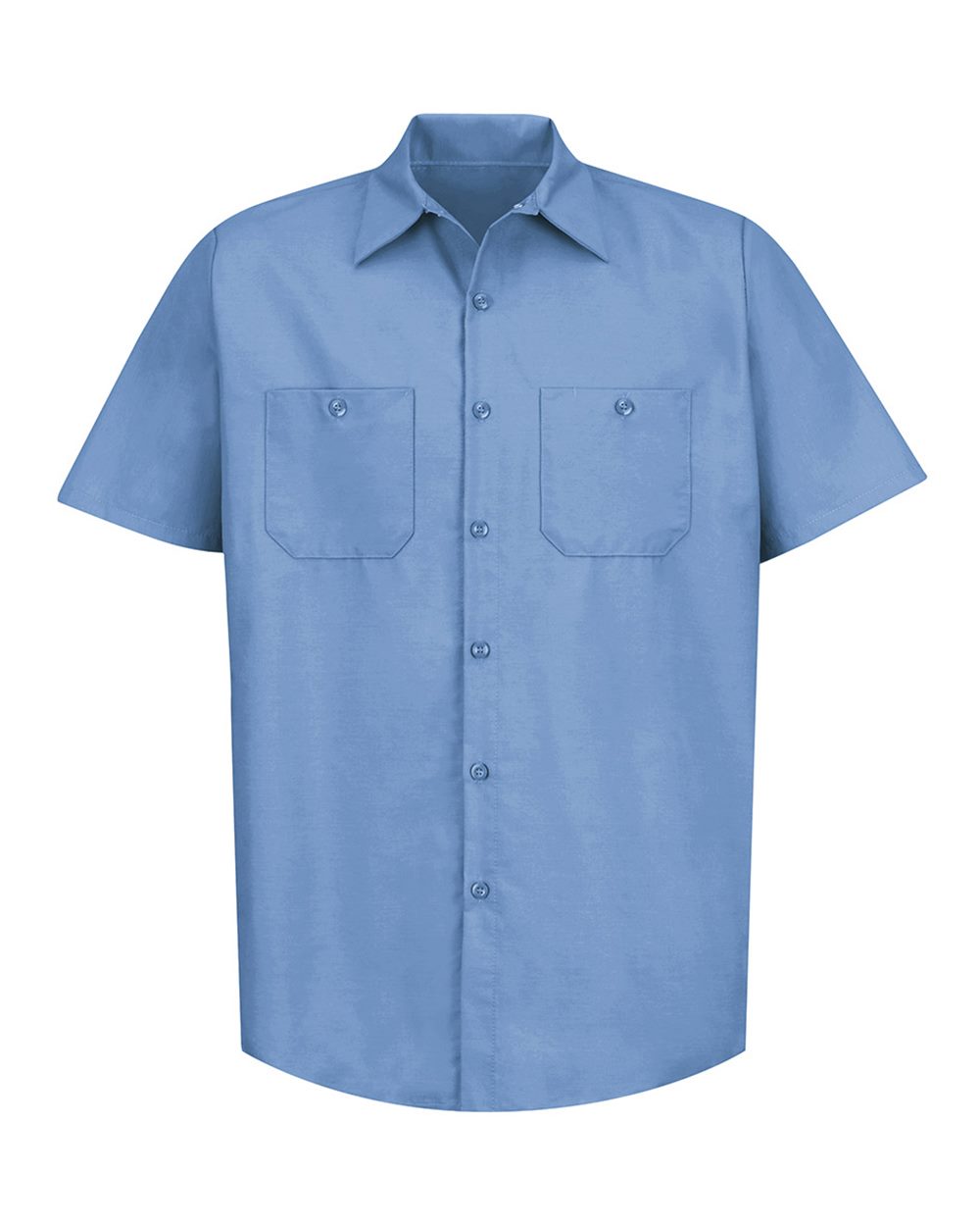 Industrial Short Sleeve Work Shirt - Light Blue