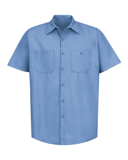 Industrial Short Sleeve Work Shirt - Light Blue