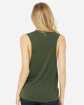 BELLA + CANVAS 8803 Military Green — on model back