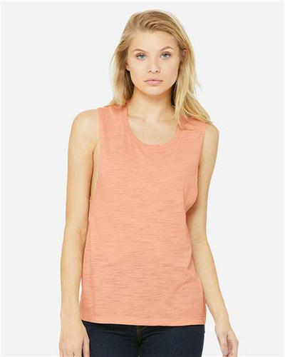 BELLA + CANVAS 8803 Peach Slub — on model front