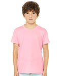BELLA + CANVAS 3001Y Pink — on model front