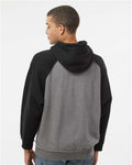 J. America 8885 Smoke Heather/ Black — on model back