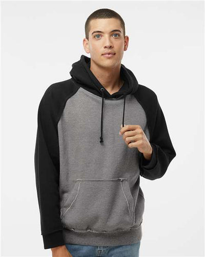 J. America 8885 Smoke Heather/ Black — on model front