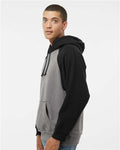 J. America 8885 Smoke Heather/ Black — on model side