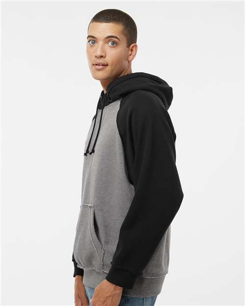 J. America 8885 Smoke Heather/ Black — on model side